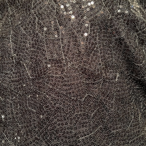 Black sequin bodycon racer back fully lined mini party dress - Picture 4 of 7